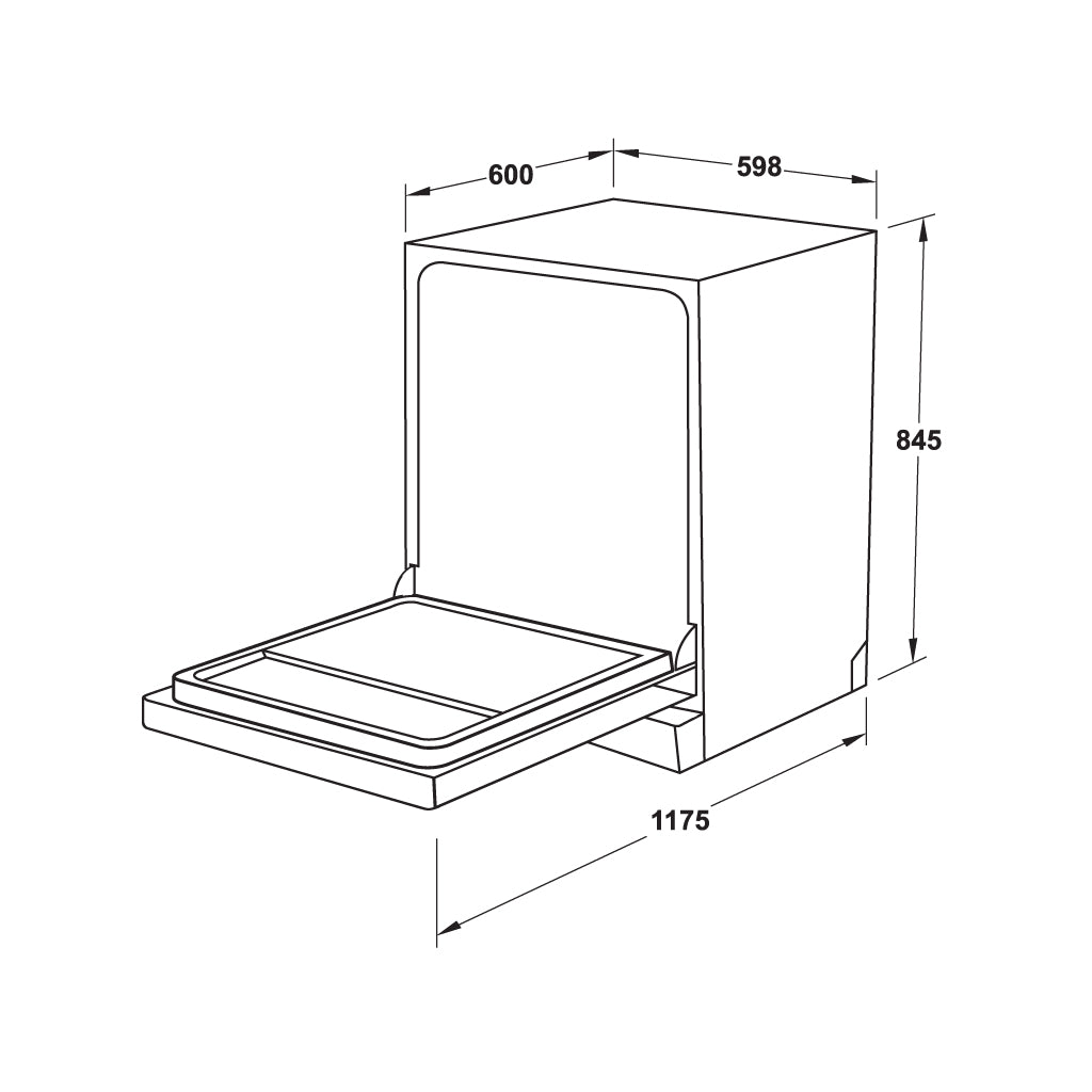 Máy rửa chén độc lập Hafele HDW-F60EB 538.21.310 Series 600