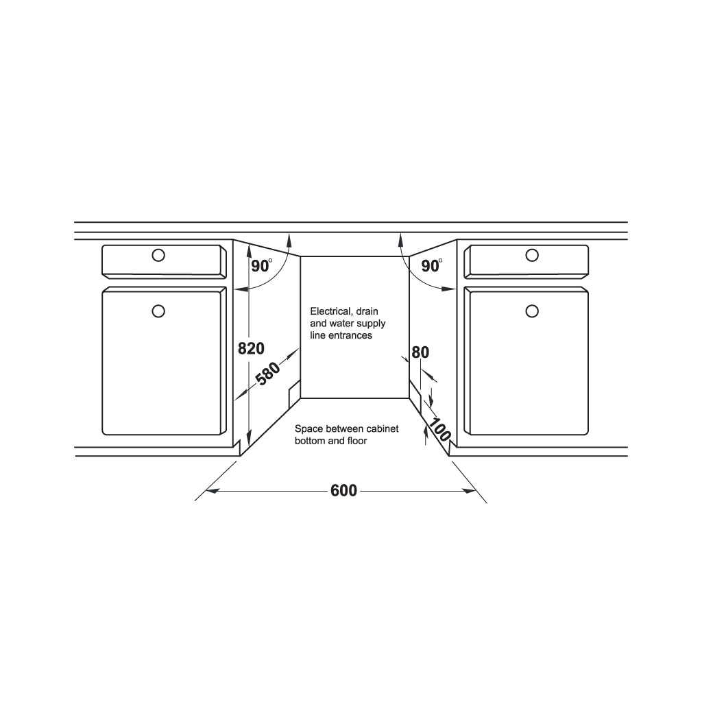 Máy rửa chén bán âm Hafele HDW-SI60AB 538.21.320 Series 600