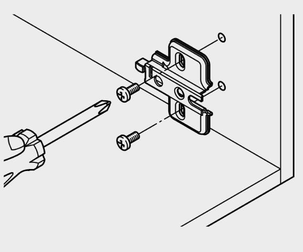 cách lắp đặt đế bản lề Hafele 