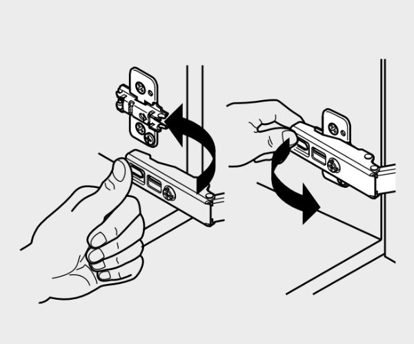 cách lắp đặt bản lề Bản lề nhấn gài METALLA SM 