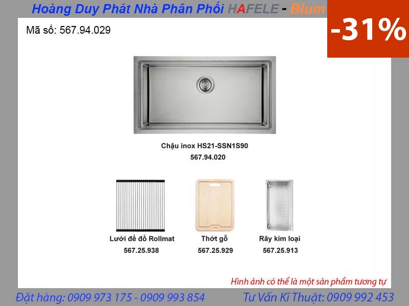 Combo Chậu bếp Hafele 567.94.029