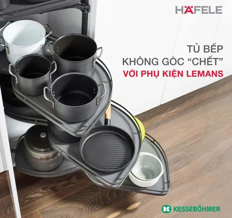 phụ kiện tủ bếp Kessebohmer Hafele